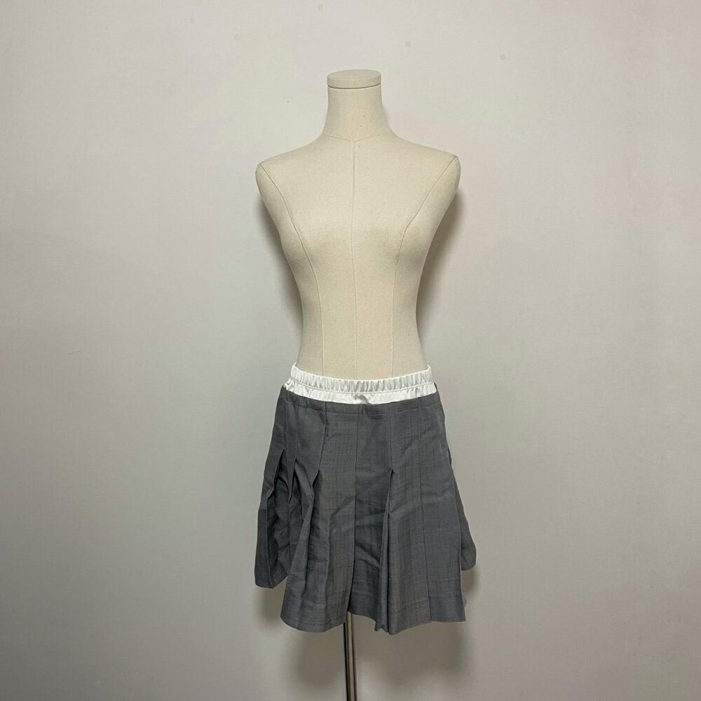 Sandro Paris Pleated Mini Skirt in Grey | Women’s Size 38